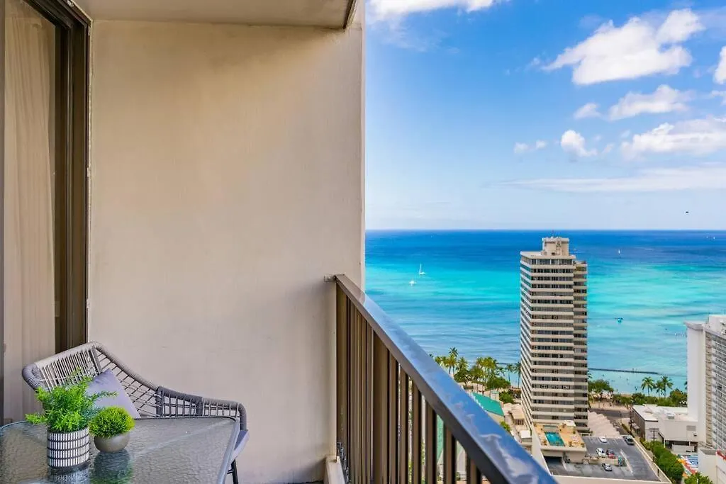 檀香山Ho'Omaluhia High Floor Ocean View, Free Parking公寓 公寓 檀香山