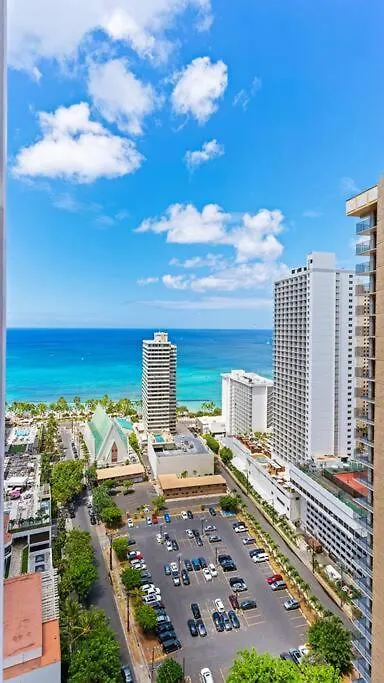 Ho'Omaluhia High Floor Ocean View, Free Parking Apartment Honolulu